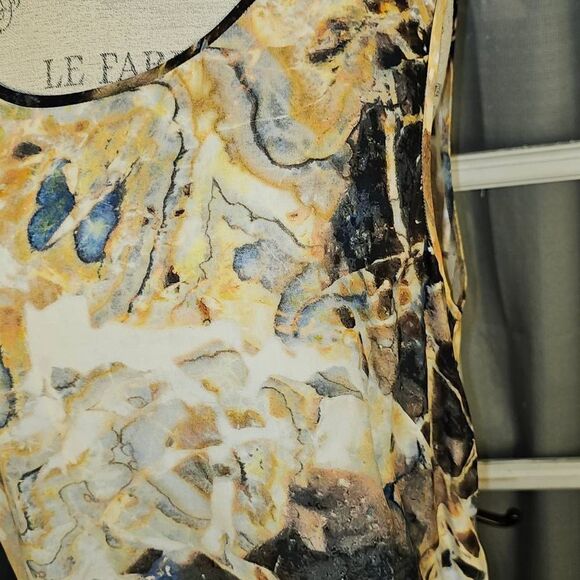Lafayette 148 New York Womens Abstract Silk‎ Sleeveless Shirt Tank Top Blouse 14 - Picture 3 of 5